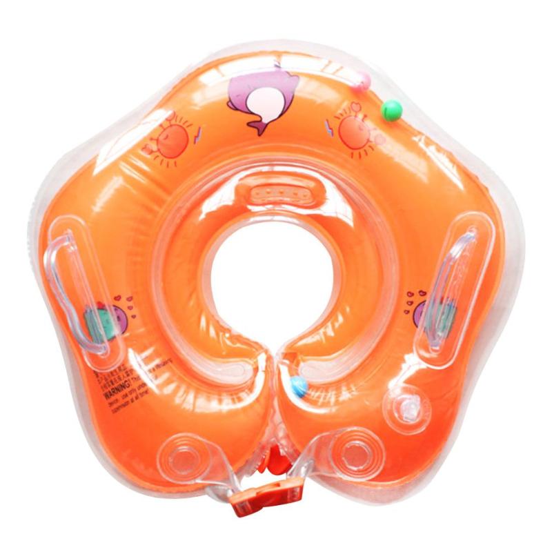Bébé gonflable natation cou anneau -né bain cercle cou gonflable flotteur roues piscine radeau jouets natation accessoires