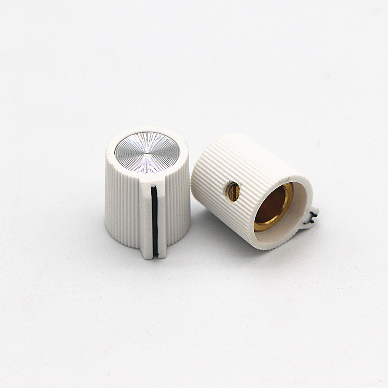 16x14 Gitarren effektor knopf Leistungs verstärker knopf Potentiometer knopf Innen loch 6,4mm: WHITE