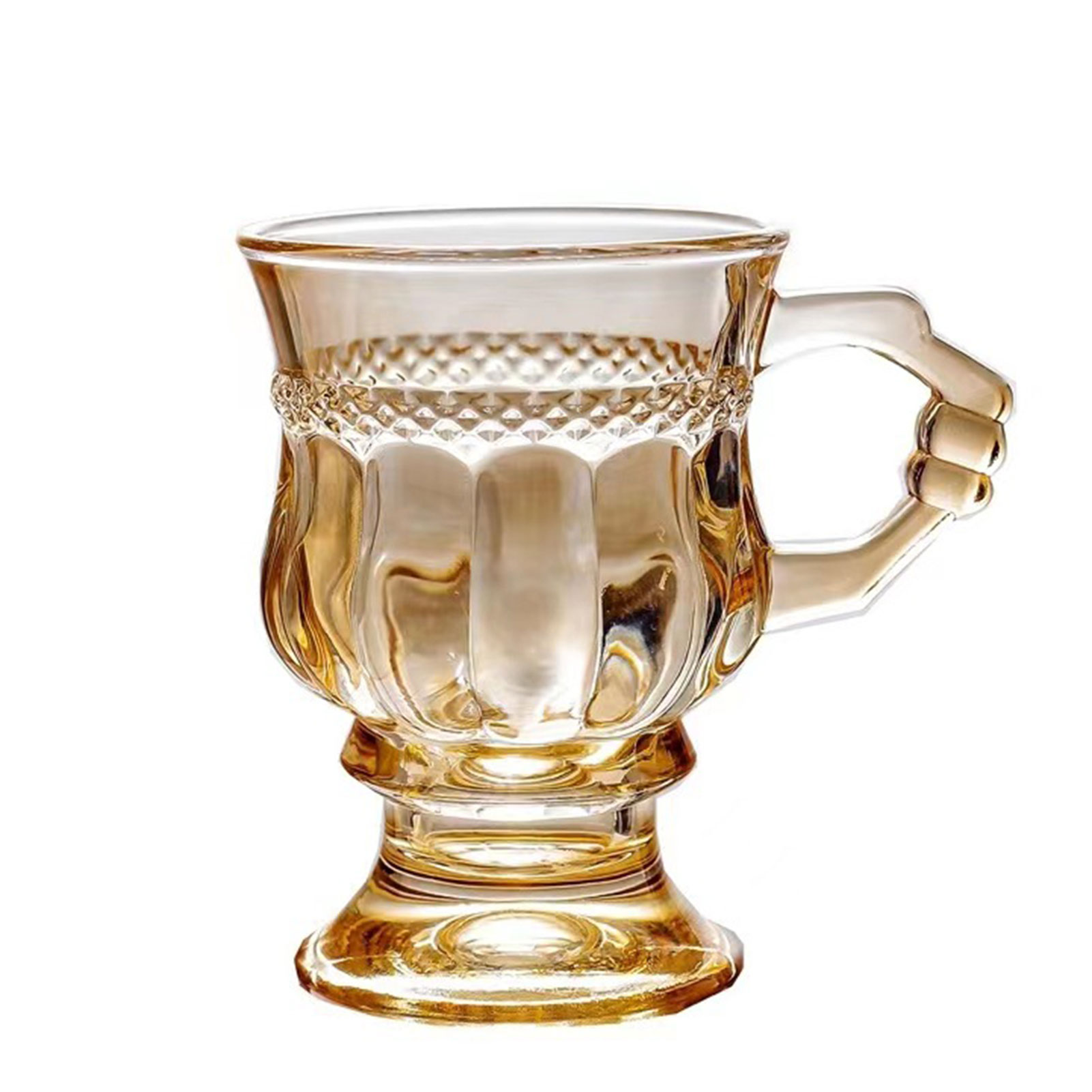 Tall Coffee Glass Mugs Heat Resistant Decorative Cup For Tea Coffee: Clear