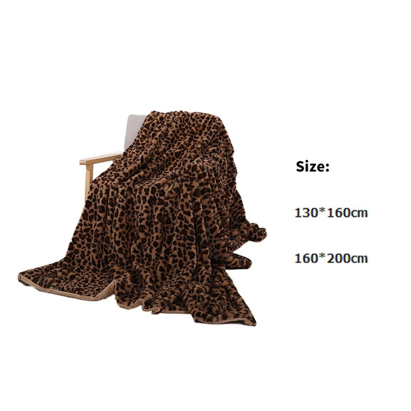 léopard couverture longue Shaggy fourrure floue fausse fourrure confortable avec moelleux Sherpa adulte couvre-lit canapé jeter des couvertures