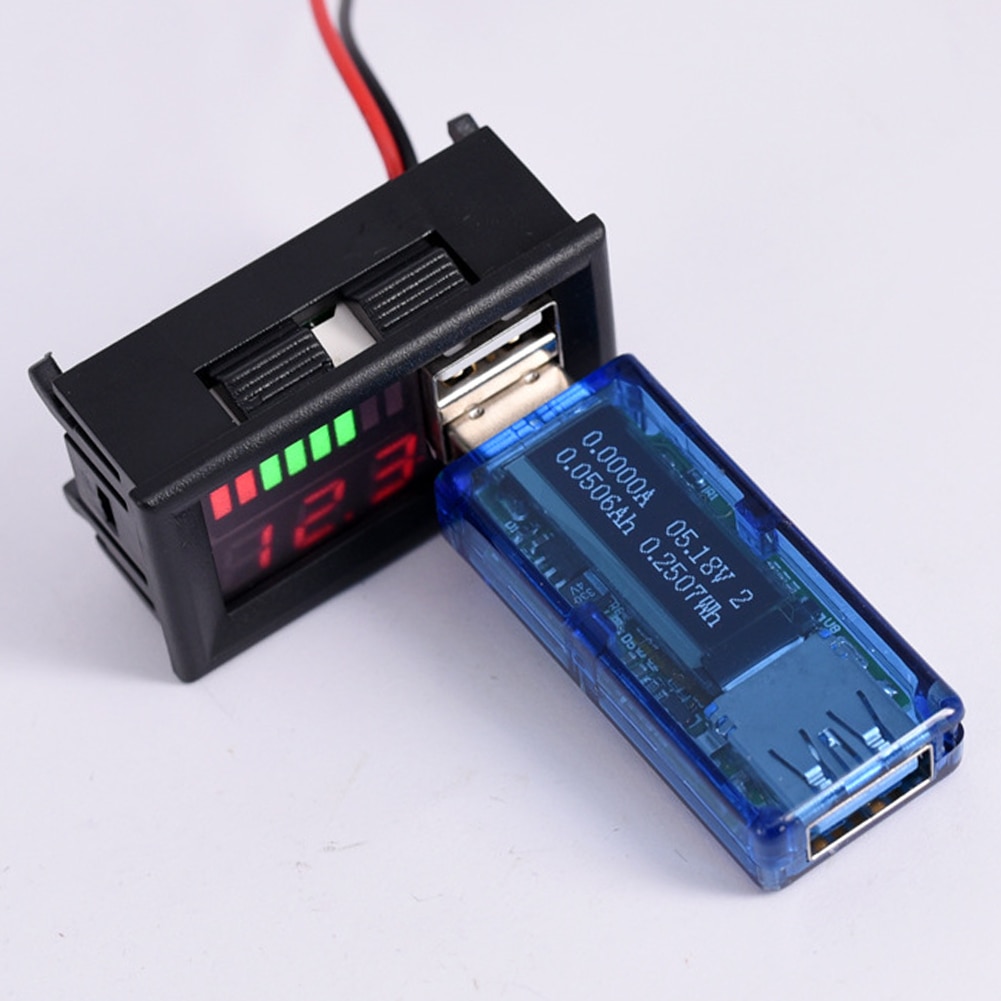 12 V Led Energiesparende Motorrad Auto Voltmeter Multifunktionale Niedrigen Wärme Spannung Batterie Panel Dual USB Digital Display Dauerhaft