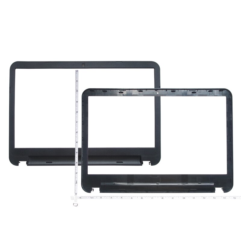 Gzeele novo para dell para inspiron 15r 3521 3537 5521 5537 lcd frente moldura capa 024k3d 24k3d b escudo ap0sz000200 15-3521 quadro
