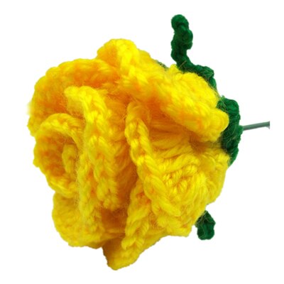 4 pieces/Lot Artificial flower Decoration Finished Yarn Manual DIY Crochet Thread Knit Valentine Girlfriends: Yellow