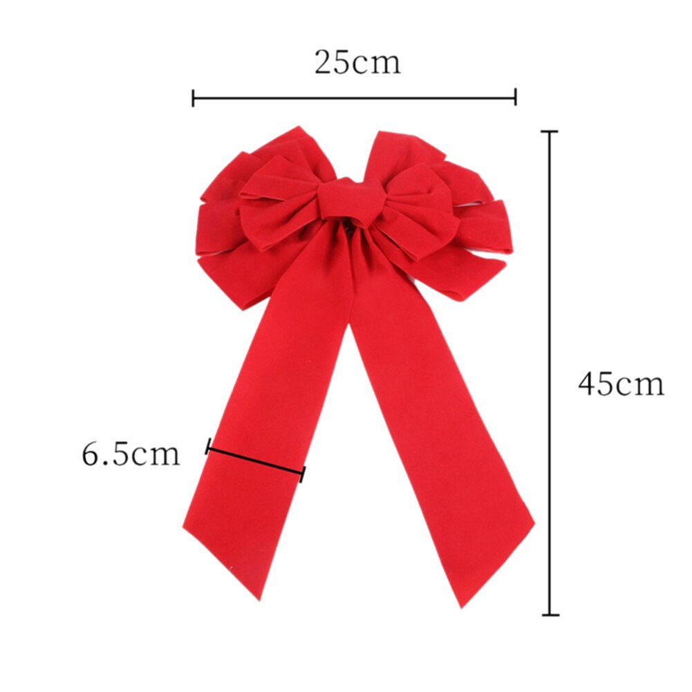 6 stk rød stor julesløyfekrans juletrepynt sløyfe til festivalårsfestpynt