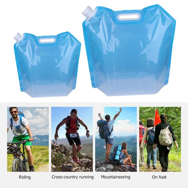 10l/15l pvc vikbar vattenpåse campingutrustning bärbar utomhus picknick hopfällbara dricksvattenpåsar miljövänlig vattenbärare