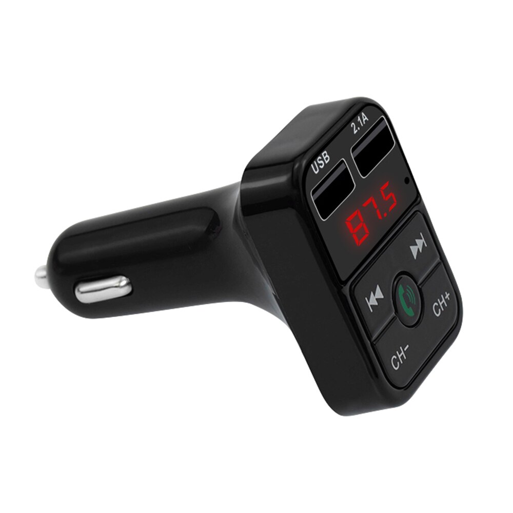 Lecteur Mp3 multifonction pour voiture, Kit Bluetooth mains libres, transmetteur FM pour Automobile, adaptateur de chargeur, accessoires: Black