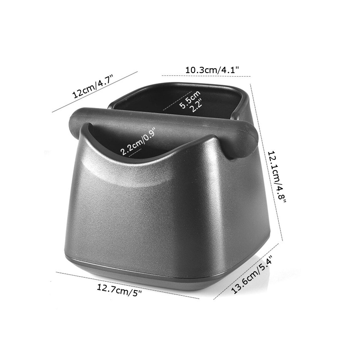 1Pc Coffee Grounds Recycling Box Black Detachable Knock Bar Coffee Machine Powder Residue Bucket Rubber Deep Bowl Capsule Holder