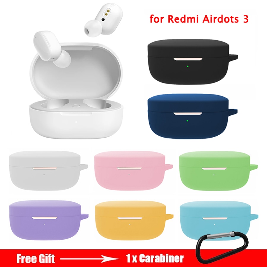 Para redmi airdots 3 caso do fone de ouvido capa protetora silicone bolsa escudo para xiaomi redmi airdots 3 tws bluetooth fone de ouvido caso