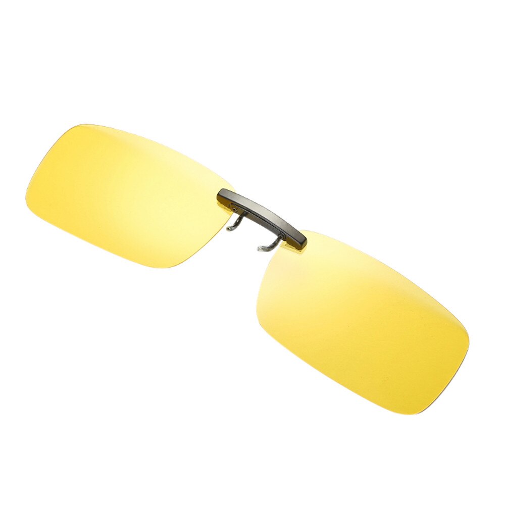 Lunettes de soleil polarisées détachables, verres de Vision nocturne, pour conduite, Clip en métal, alliage amovible + résine: YELLOW