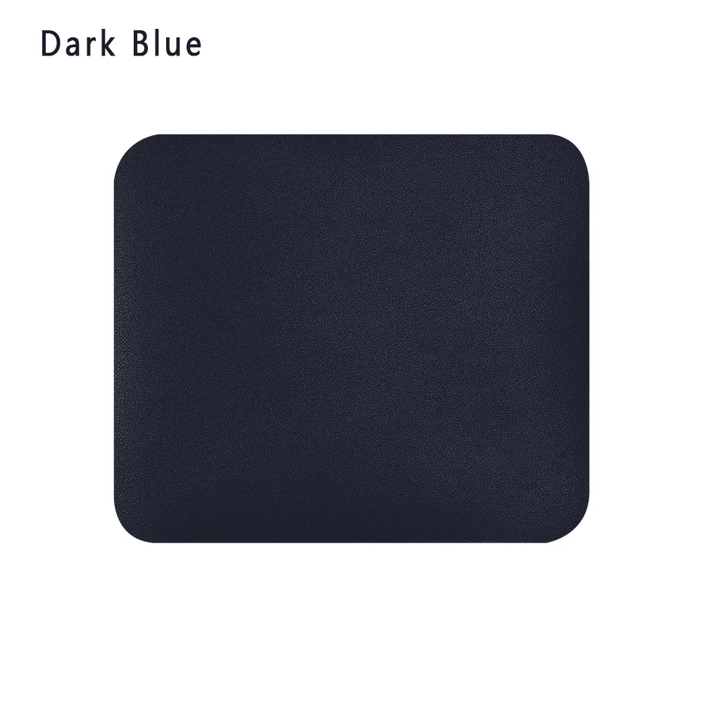 Criativo universal anti-deslizamento mouse almofada de couro gaming mouses esteira nova almofada de mesa moda confortável para computador portátil macbook: dark blue