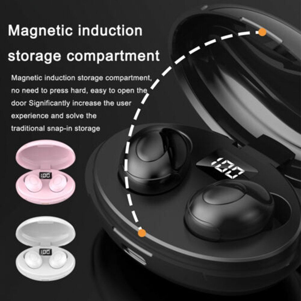 T5 Wireless Headset Batterij Display Draadloze Binaural Stereo Headset Draagbare Waterdichte Sport Headset