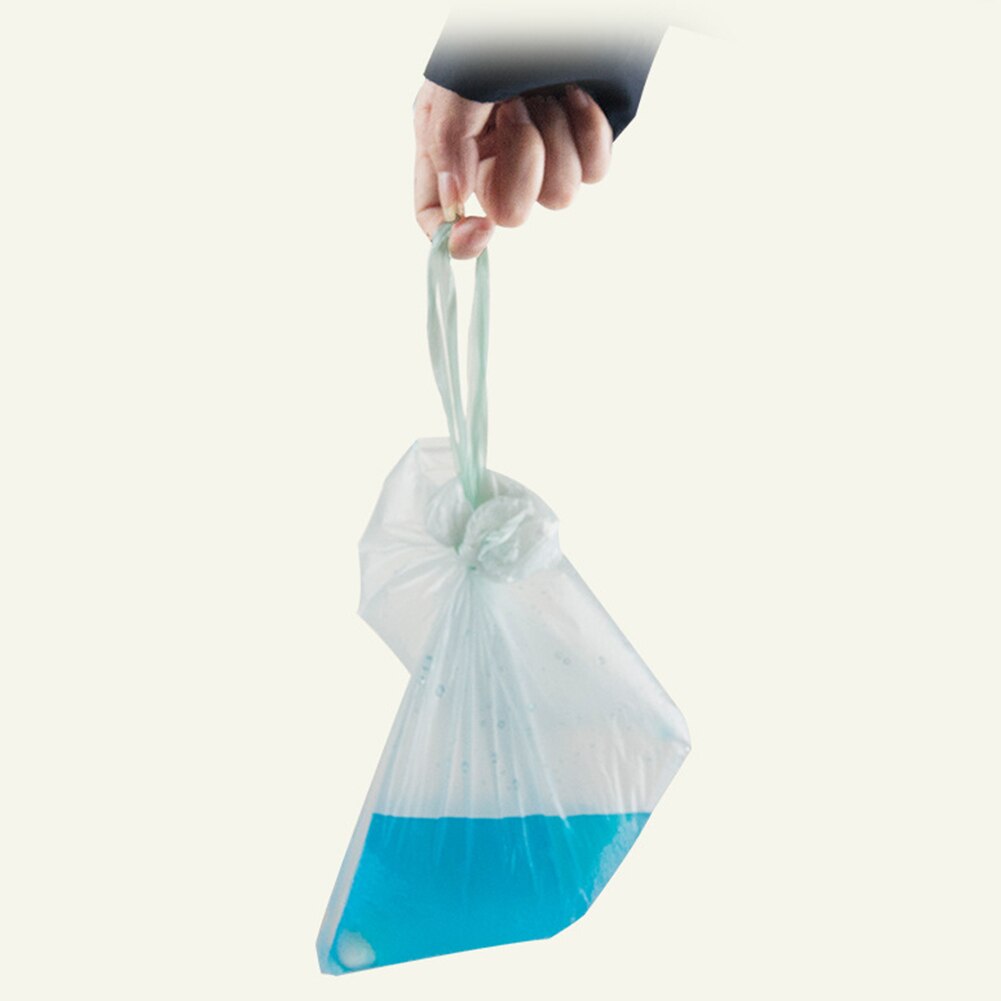 5 Rolls Trash Waste Toilet Clean Bag Garbage Rubbish Toilet Stout Clean-Up