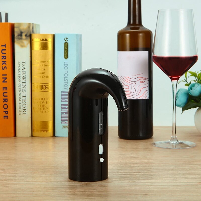 Elektrische Wijn Beluchter Automatische Wijn Decanter Dispenser Wijn Beluchter Schenker, Zwart