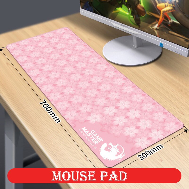 Teclado de videojuegos para niña con 19 teclas sin agujeros, Macros mecánicos de 4800DPI, ratón con cable para Gaming, oficina, Notebook, ordenador de escritorio: Mouse Pad