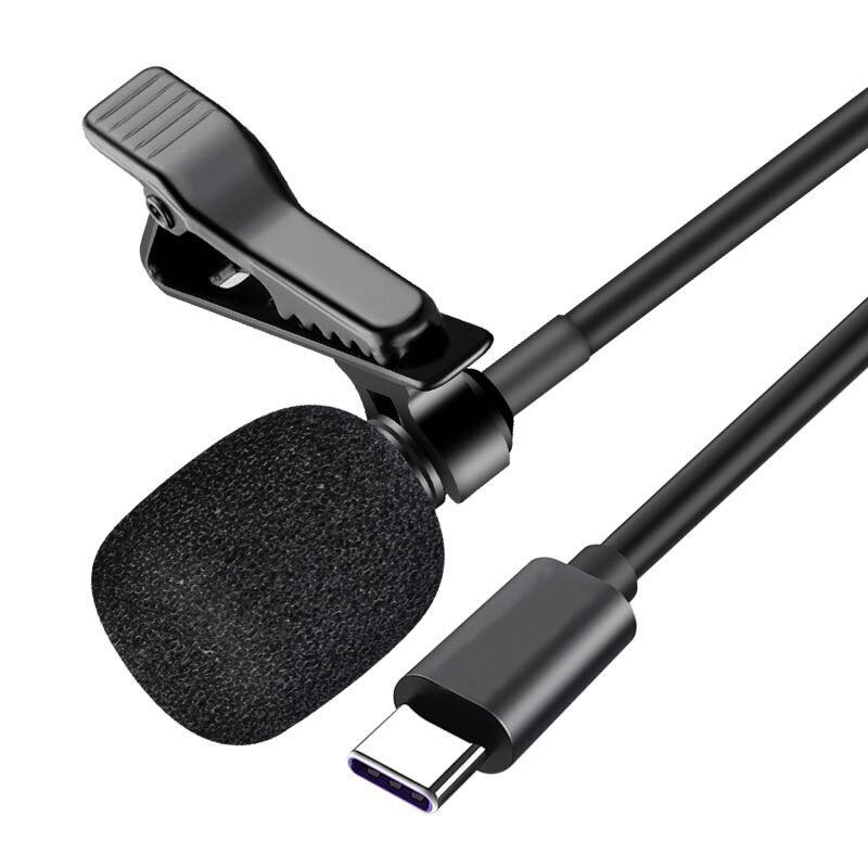 Clip-on Lapel Microphone for Phone Handsfree Wired Condenser Mic for Teaching Speaking External Portable: Default Title