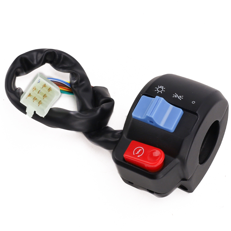 Motorfiets Schakelaars Hoorn Knop Richtingaanwijzer Schakelaar Bediening Elektrische Fiets Scooter Stuur Schakelaar Voor Gy6 50cc 125cc: Blauw