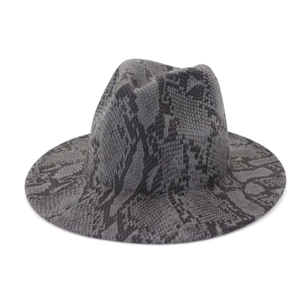 Leopard jazz hatte cowboy hat til kvinder og mænd vinter mænd cap rød med sort uld bowler hat: 6