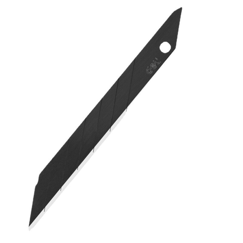 50PCS Deli black art knife small blade express box opener 30 degree wallpaper knife tip art blade