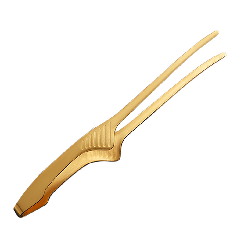 Edelstahl Goldene Lebensmittel Zange Japanischen Grill Koreanische Grill Zange Bbq Steak Zange Küche Spielereien: golden Spitze Clip