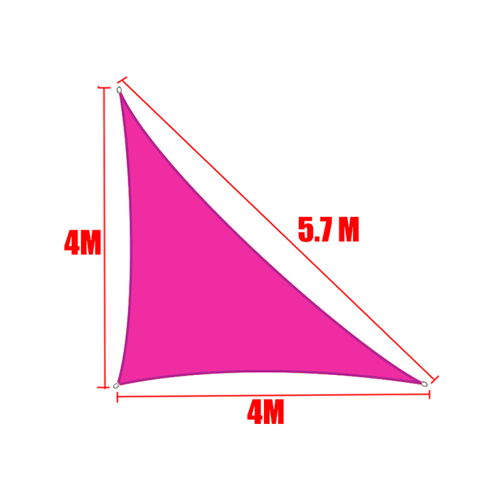 Voile pare-soleil étanche Rose rouge 420D carré Rectangle Triangle jardin terrasse auvent piscine ombre Camp randonnée cour auvent: Rouge