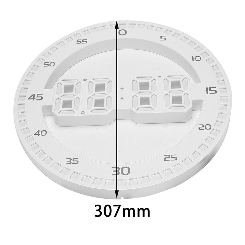 Silent 3D Digital Circular Luminous LED Wall Clock Alarm with Calendar Thermometer for Home Decoration