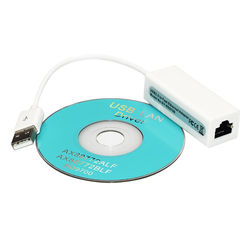 T'nB USB 2.0 Zu RJ45 Adapter – Weiß, Plug-and-Play, Für Mac & PC