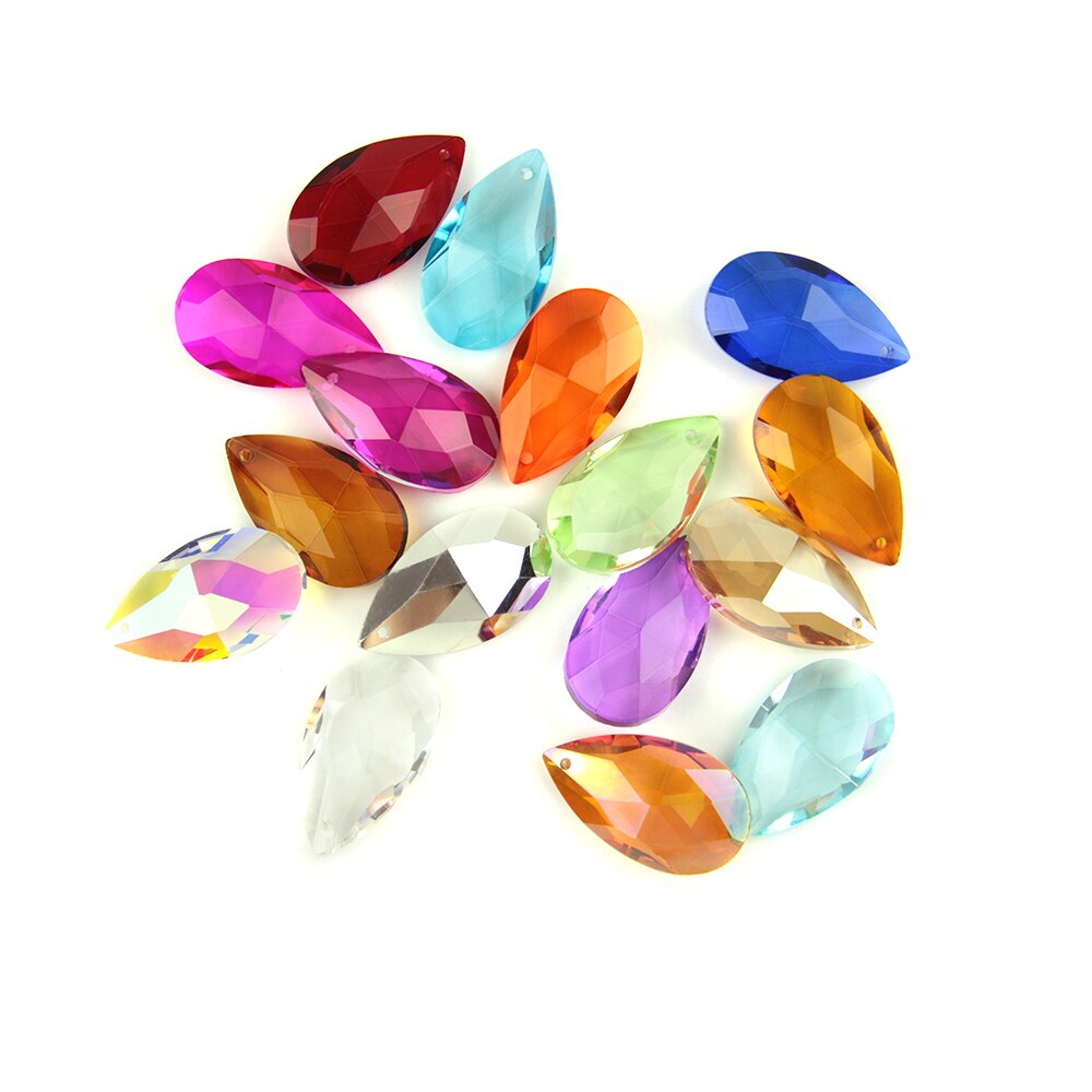 30 teile/los, gemischt farbe, 38mm facted birne bilden/winkel zerreißen , kristall vorhang anhänger für DIY vorhang, FREIES