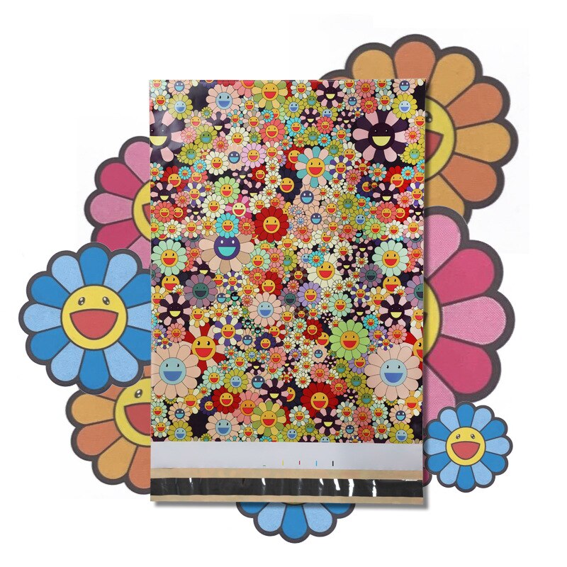 50 stk populær budpose liten blomst plastkonvolutter selvklebende forseglingspose vanntett postvesker emballasjepose