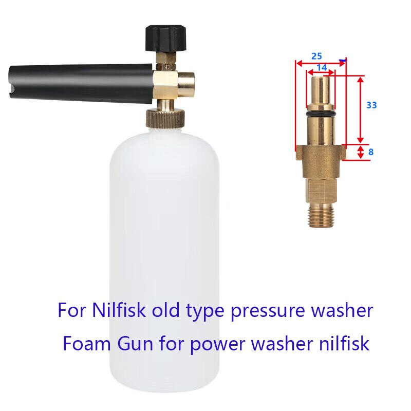 High Pressure Washer Foam Generator Soap gun Snow foam lance Car Foam Wash Water Clean Foam Sprayer for Huter Pressure Washer: Orange