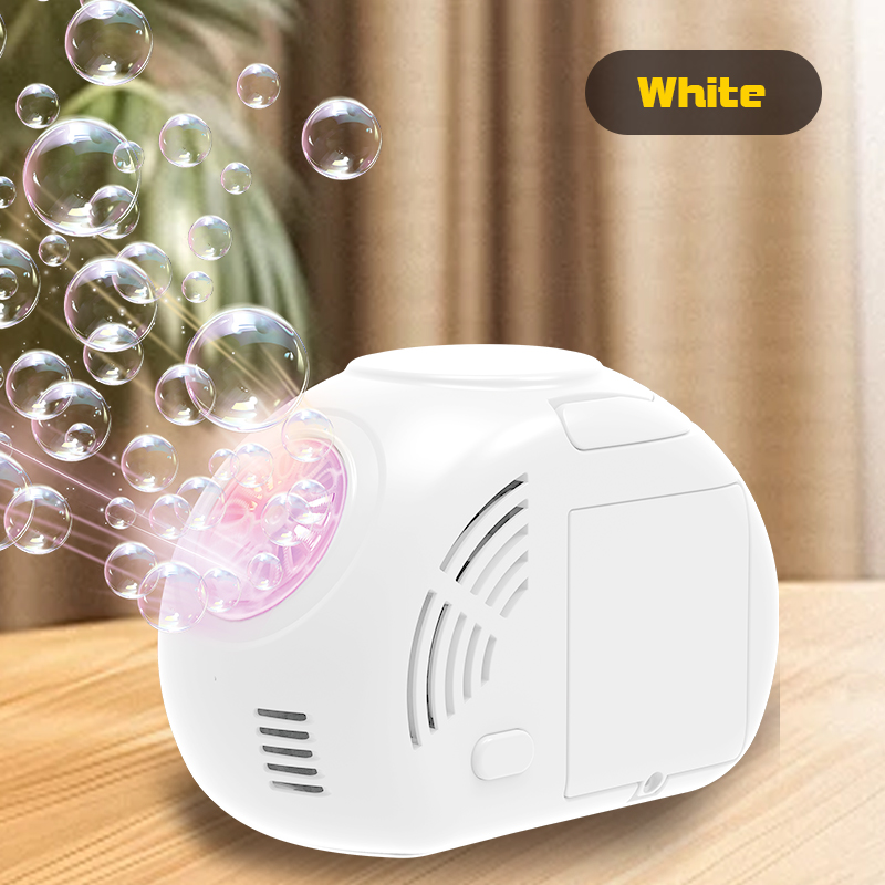 10- -hole handheld bubble machine, fully automatic, for children, outdoor, park, birthday party, battery-free bubble toy, bubble water: White