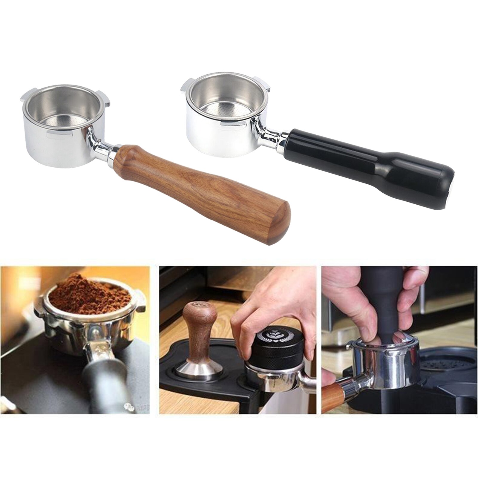 Portafiltro sin fondo para cafetera Delongh, reemplazo de 51mm