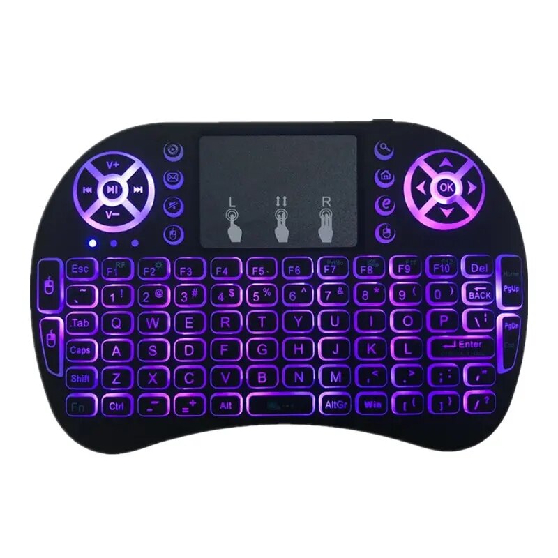 I8 hintergrund beleuchtete Mini-Tastatur Englisch 2,4g Air Mouse Remote Touchpad für Android TV-Box PC x96 h96 max 7 Farbe