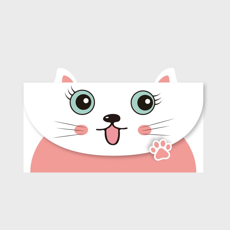 10 Stukken Van Kleurrijke Cartoon Dier Envelop Bericht Dank U Kaart Envelop Baby Verjaardagsfeestje Uitnodiging Envelop: Clear