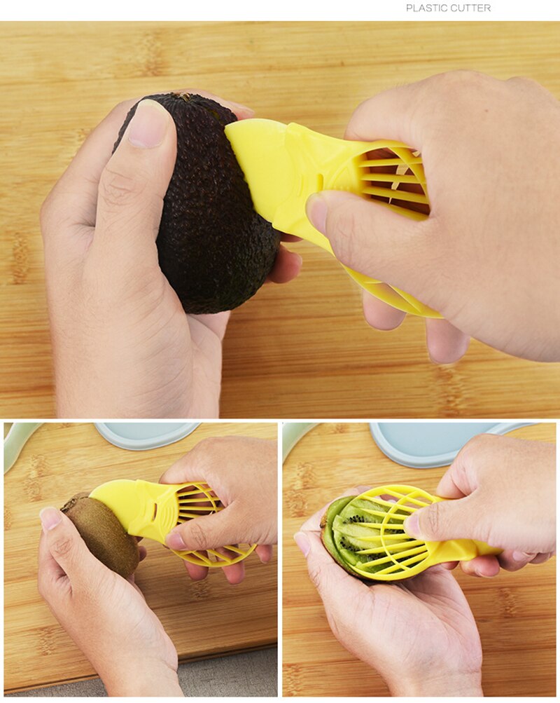 3 stks/set Multifunctionele Keuken Avocado slicer tool set Avocado corer crusher Avocado verse Opslag case