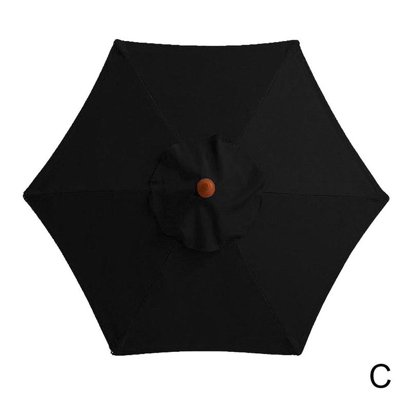Outdoor Umbrella Replacement Canopy For 8 Ribs Dia Patio Sunshade Parasol Top Canopy Cover For Yard Garden Patio Beach P I5g4: black