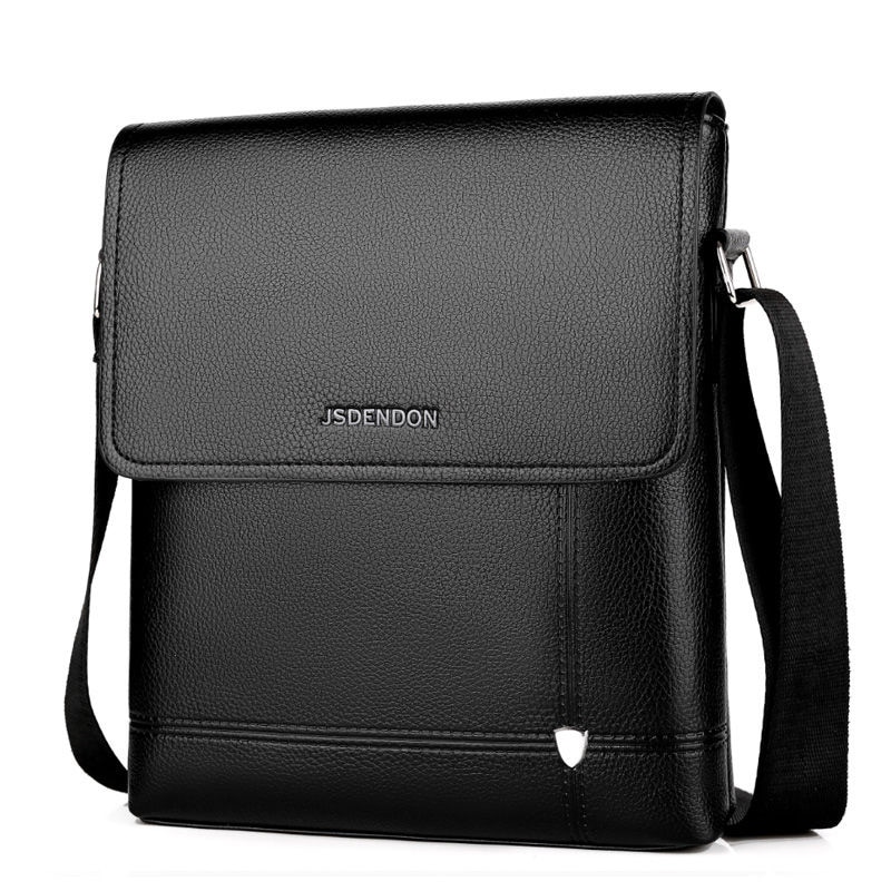 Business Travel Mannen Pu Effen Kleur Grote Capaciteit Messenger Bag Klassieke Casual Messenger Bag