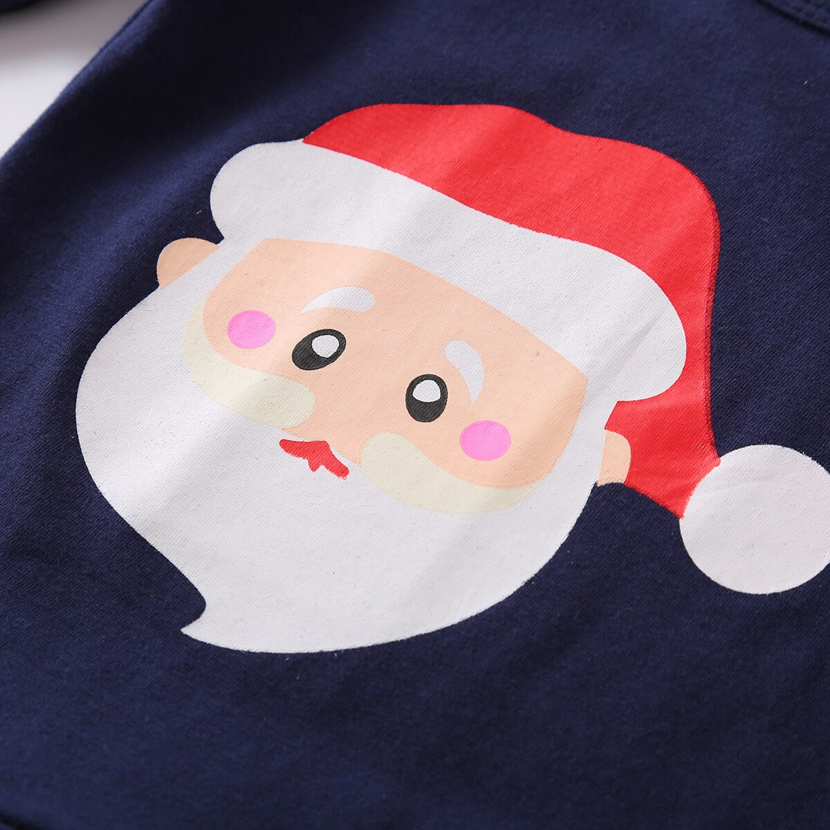 Kerst baby jongens bodysuit boom kerstman print lange mouw revers romper casual