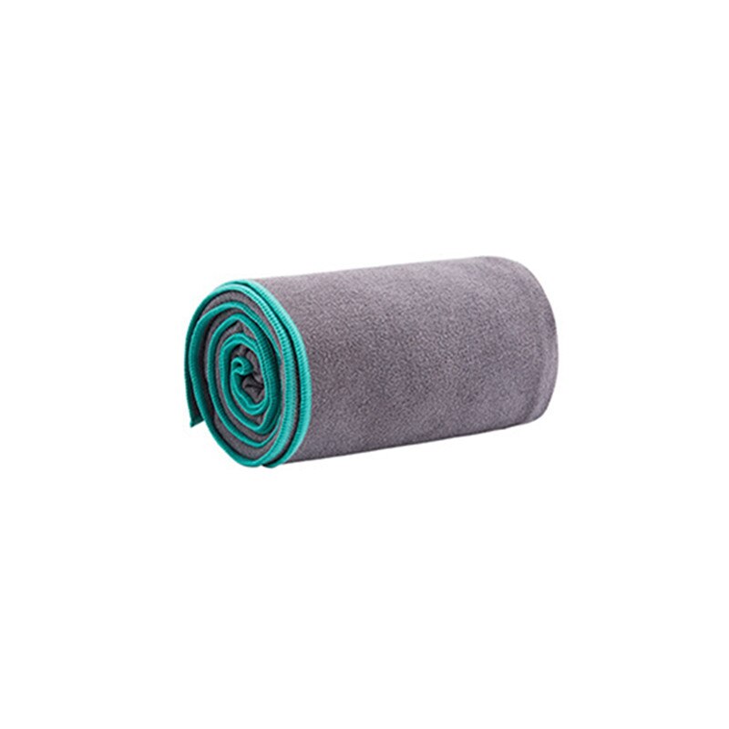 Skridsikker solid yoga tæppe beskyttelsesmåtte håndklæde indendørs dansepude pilates fitness klud: Grå