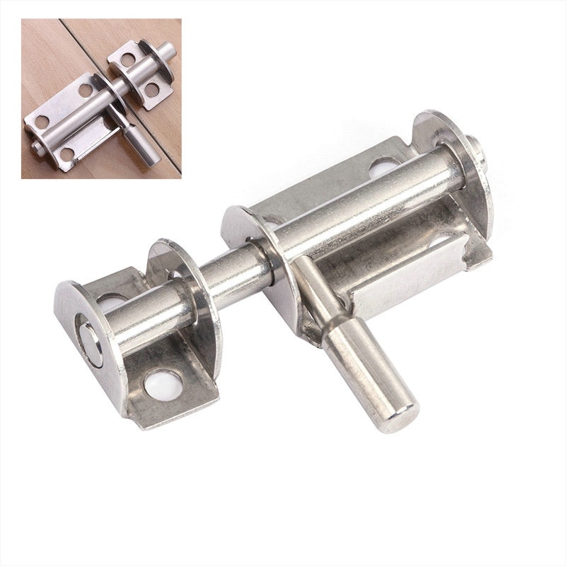 1Pc Slide Bolt Gate Latch Heavy Duty Premium Safety Stainless Steel Barrel Bolt Gate Latch Door Lock Window Latch Door Bolts