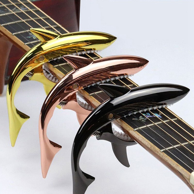 Metal shark gitaar capo, ukelele capo voor akoestische elektrische gitaar, bas capo, muziekinstrumenten accessoires