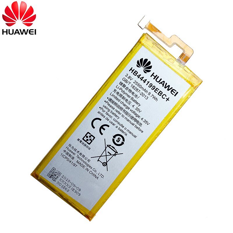 Batterie de téléphone de remplacement d'origine Hua Wei HB444199EBC + pour Huawei Honor 4C C8818 CHM- CL00 CHM-TL00H / G Play Mini 2550mAh