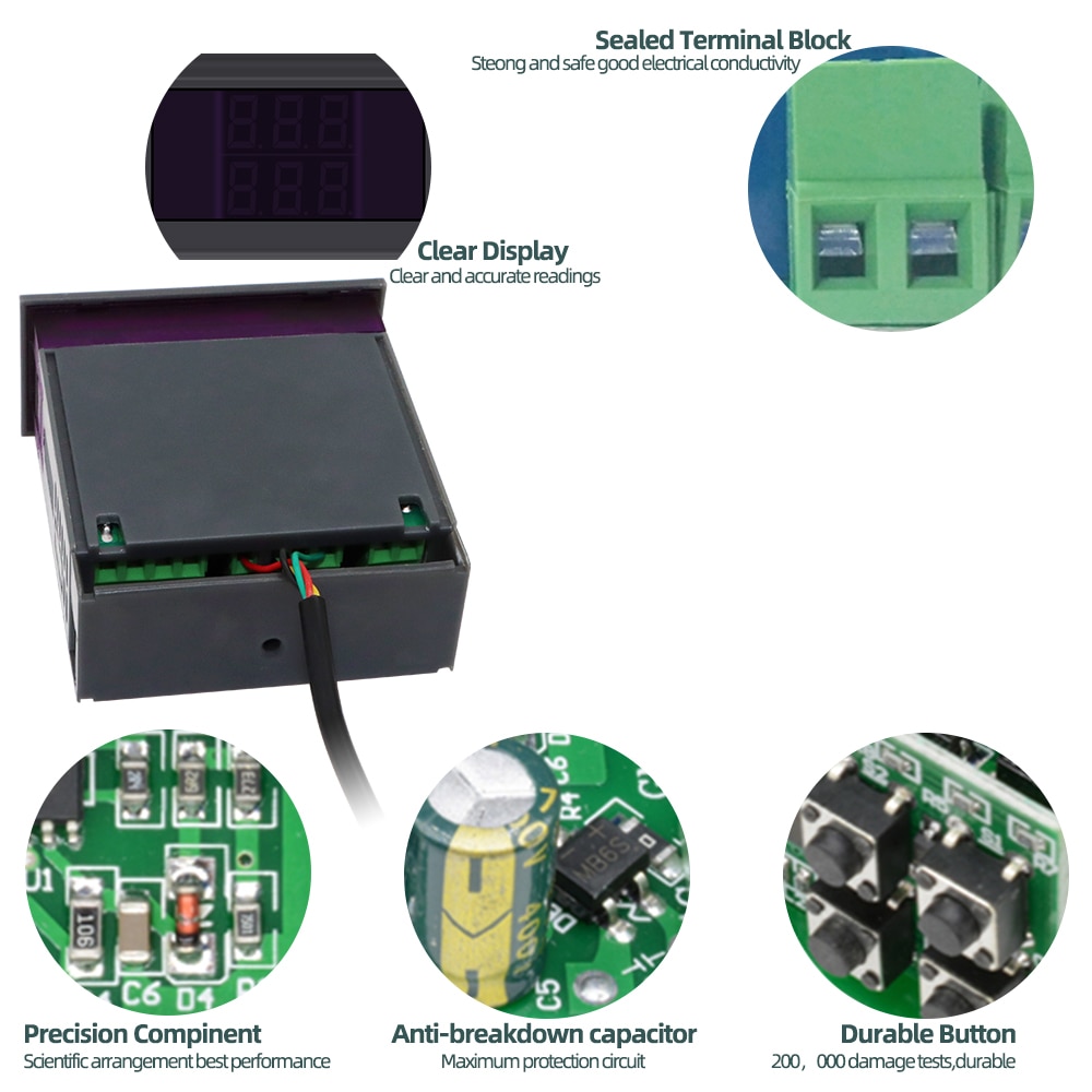 SHT-2000 Temperature Controller Thermostat Humidity Control Thermometer Hygrometer Controller Thermoregulator 12V/24V/220V