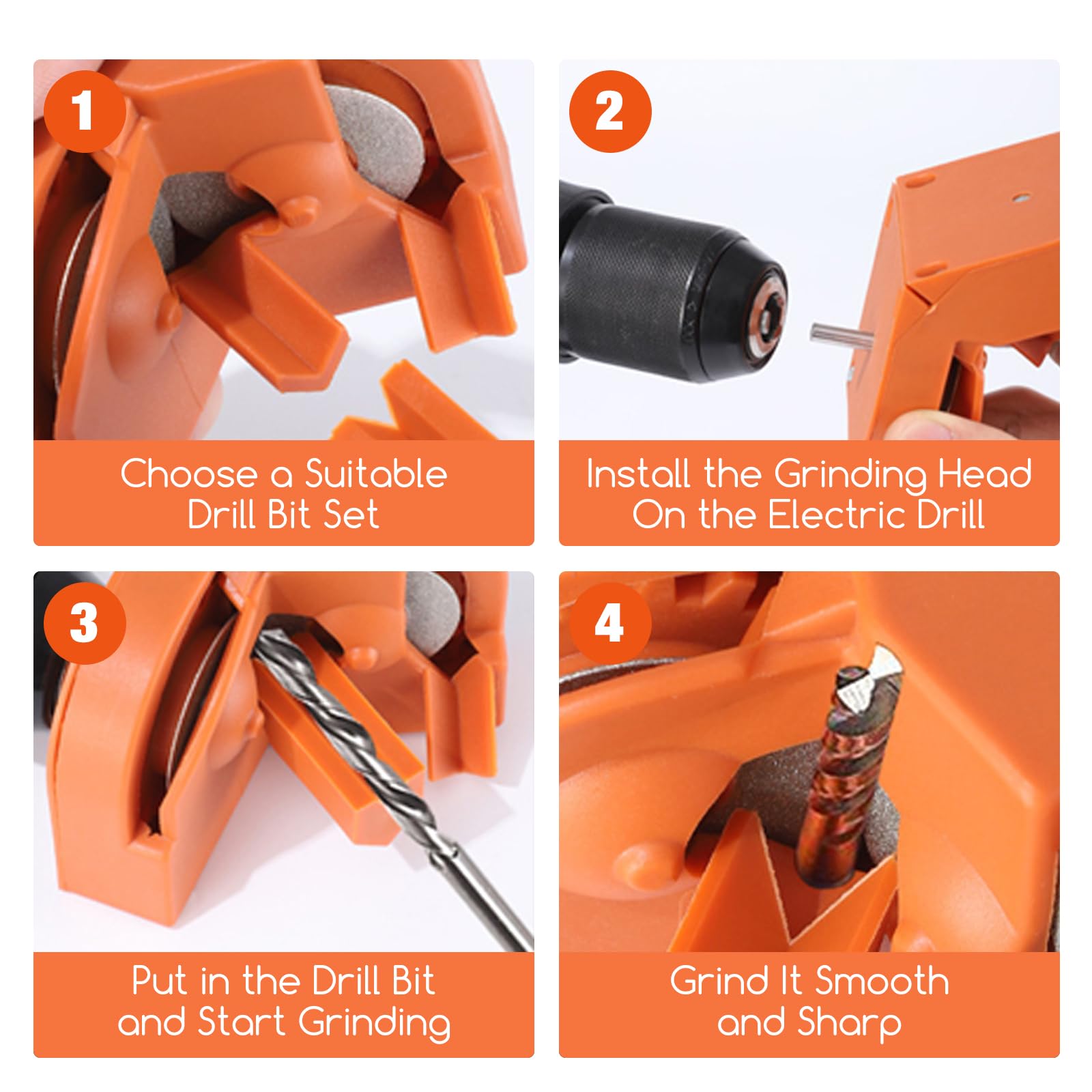 Drill Bit Sharpener Metal drill sharpener Electric Drill Bit Sharpening Tool Multipurpose Double-sided Polishing