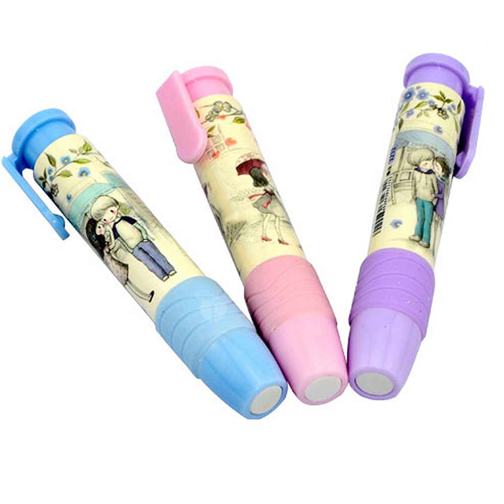 Gomme en forme de stylo pour étudiants, papeterie de styliste mignon en caoutchouc, jouet pour enfants, fournitures scolaires: Default Title