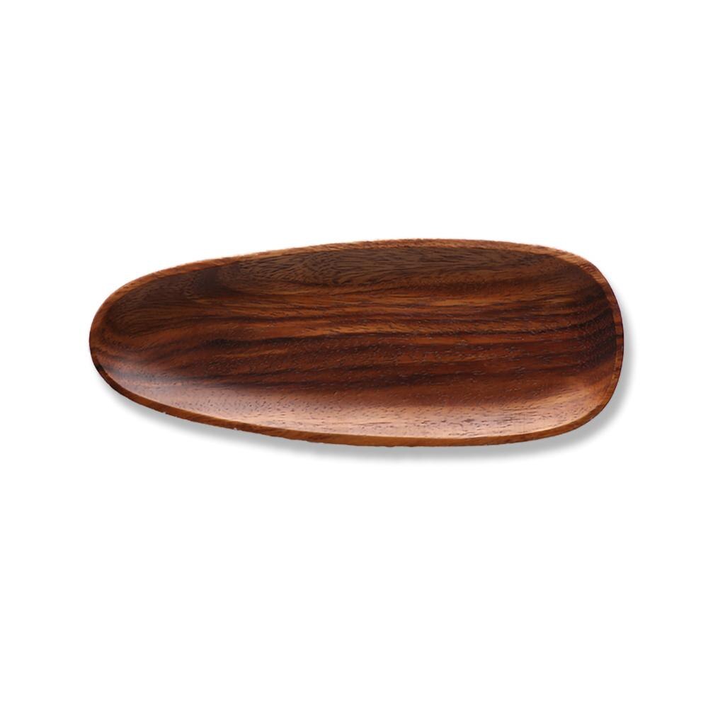 Bandeja de madera ovalada Irregular para fruta, bandeja de madera para Pan, bandeja de té, vajilla de Bandeja de postres, conjunto de accesorios para Cocina: 30x12x2