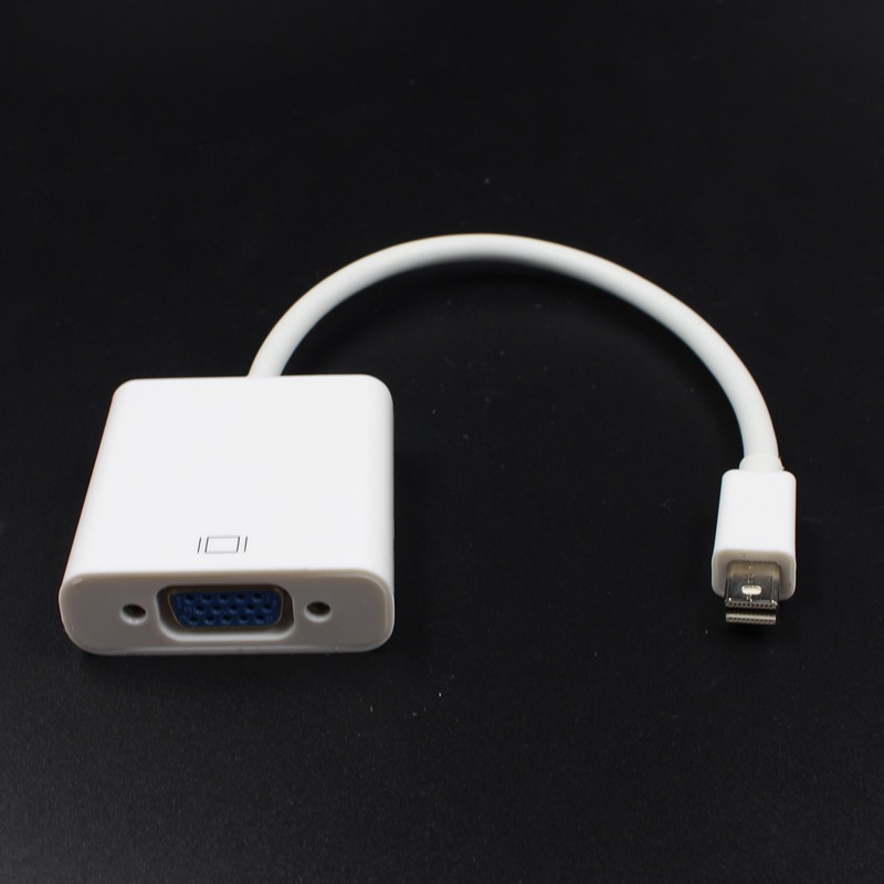 For Air Pro iMac Mac Mini Thunderbolt Mini DisplayPort Display Port Mini DP To VGA Cable Adapter 1080P(white)