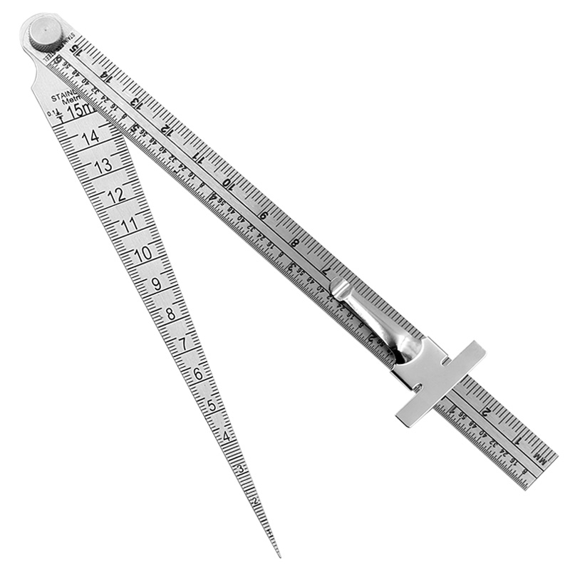 Stainless Steel Taper Welding Feeler Gauge Gage Depth Ruler Gap Hole Inspection For Measurement Tool