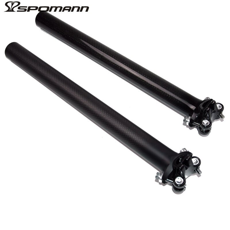 Mountainbike legering + carbon zadelpen race carbon fiets zadelpen mat 25.4/27.2/30.8/31.6*350/400mm mtb fietsonderdelen gratis verzending