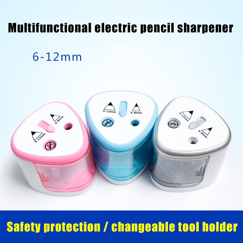 Electric Pencil Sharpener Portable Double Hole for Student Classroom Home Office SMR88