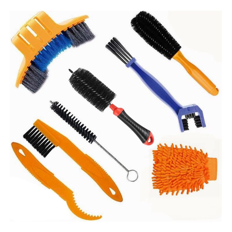 Portable Bicycle Cleaning Kit Bike Wash Brush Tool Set Bicycle Chain Cleaner Scrubber Brushes Repair Tools For MTB Road Bike